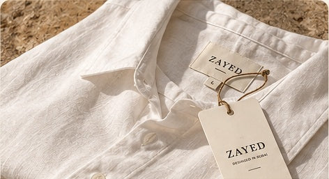 Camisa a rayas gris y blanca ZAYED
